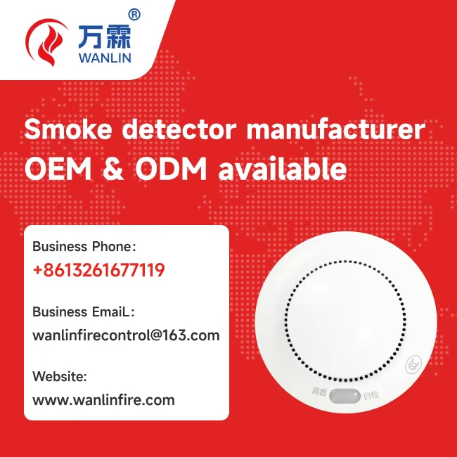 Fuente de detector de humo de fuego de la empresa Shenzhen --Centro de productos-Wanlin Equipos Contra Incendios-Fabricante chino de detección de incendios inalámbrica